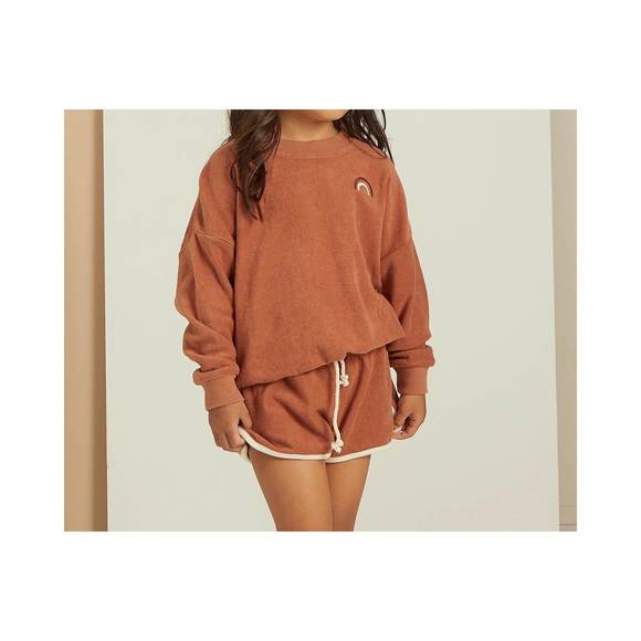 RYLEE + CRU Other - NEW RYLEE + CRU terry crew top in rust